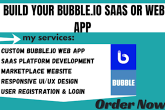 design bubble website no code saas marketplace  builder web app development