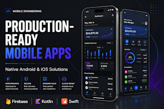 build premium ios app development and android app development via kotlin, swift