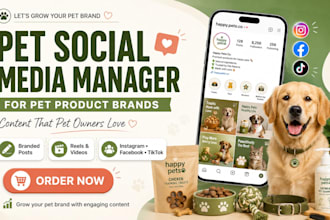 manage social media marketing for your pet product brand