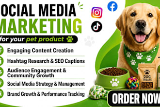 manage social media marketing for your pet product brand