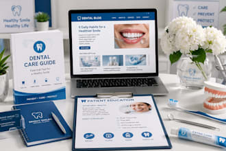 write SEO dental care guide, medical blog and clinic website content