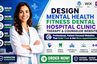 design mental health fitness dental hospital clinic therapy counselor website
