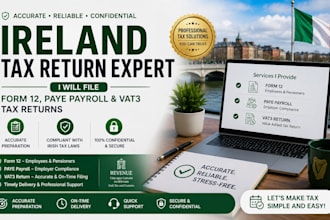 file ireland form 12, paye payroll, and vat3 tax returns