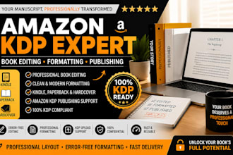 be your book editor formatter, publish your book for amazon KDP professionally