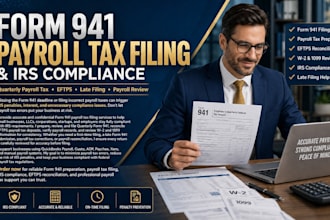 file form 941 payroll tax w2 1099 eftps irs compliance and avoid late penalties