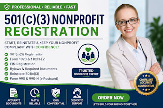 non profit registration, reinstate 501c3 tax exempt bylaws, form 1023ez 1023 ein