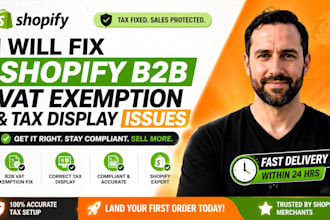 fix shopify b2b vat exemption and tax display issues