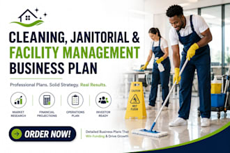 write a cleaning janitorial facility management business plan