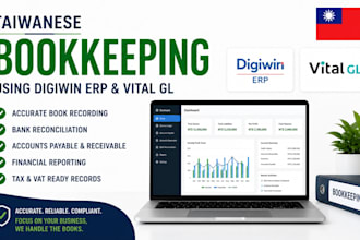 do taiwanese bookkeeping using digiwin erp and vital gl