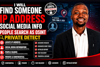 find someone IP address social media info people search as osint private detect