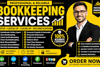 do setup, catch up, clean up, reconciliation and bookkeeping in quickbooks