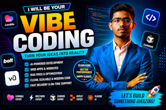 be your vibe coding expert for ai mvps, saas and peptide websites