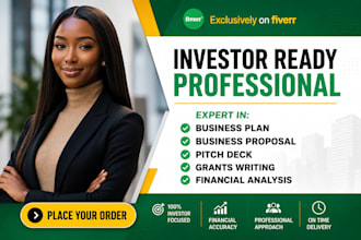 write saas investor ready business plan for startups financial plan pitch deck