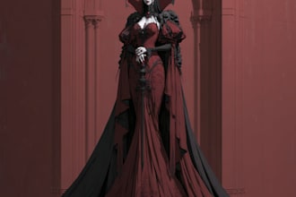 horror vampire lord queen character desing