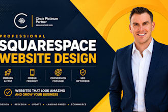 design redesign or update a responsive squarespace website