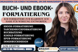 ich formatiere ihr buch professionell für kindle, taschenbuch und hardcover