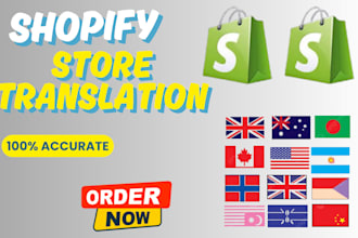 translate shopify store product setup multi market countries arabic proofreading