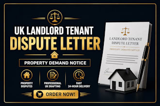 draft a UK landlord tenant dispute letter notice or property demand letter