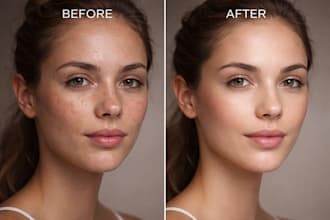 professionally retouch model photos in photoshop