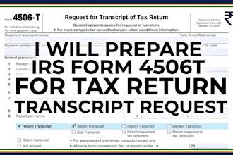 prepare irs form 4506t for tax return transcript request