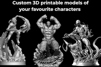 sculpt custom 3d printable model, statue, busts, headsculpt stl for 3d printing