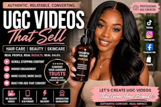create ugc videos for hair products and beauty brands