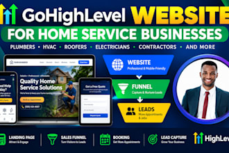 build gohighlevel website funnel for plumbers hvac and roofers