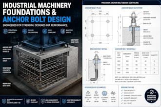 design industrial equipment concrete pads and anchor bolt foundations