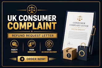 draft a UK consumer complaint letter for faulty goods refunds poor services