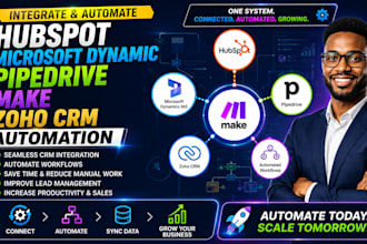 integrate hubspot microsoft dynamic pipedrive make zoho crm automation