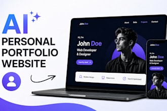 create a stunning personal portfolio or resume website using ai