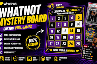 design custom whatnot mystery game boards