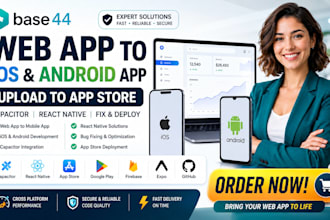 base44 webapp to ios android app publish to app store capacitor react native fix