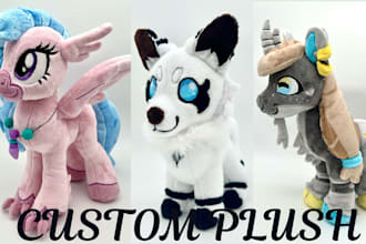 design custom plush toy cute plushies stuffed animal oc plush character crochet