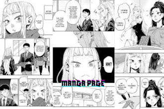 be your manga artist for anime manga shonen manga based on your ideas and style