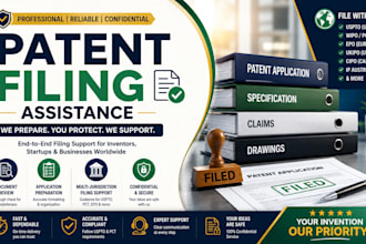 assist with uspto patent filing pct filing and patent application submission