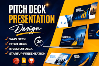 create business and startups saas fundraising investor pitch deck presentation