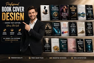 design a professional book cover design for kindle and print