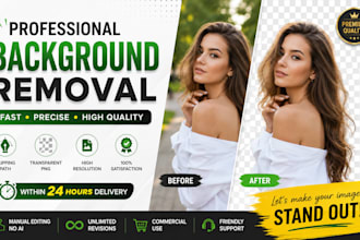 do professional background removal and transparent png