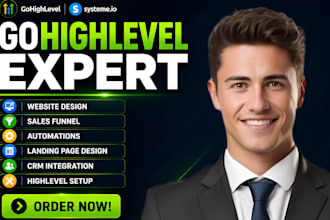 do gohighlevel website design ghi landing page build ghl sales funnel ghl expert