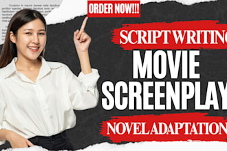 adapt novel series movie script TV series feature film script edit screenplay