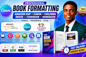 format amazon KDP canva children ebook cookbook workbook kindle paperback epub