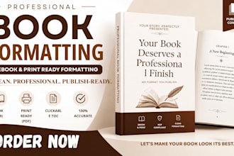 do book formatting , kdp book publishing , paper back, kindle ebook formatting