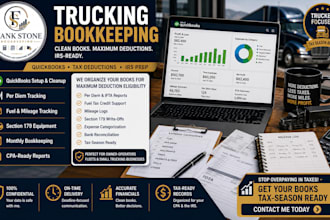 organize your trucking bookkeeping in quickbooks for tax deductions and irs prep