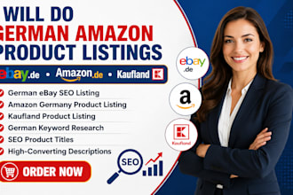 do german ebay seo listing, german amazon product, kaufland product listing