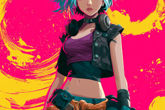 draw a professional anime illustration