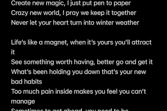 write a song or verse for you depending on what you want