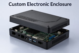 design custom electronic enclosure, rpcb housing, motherboard case in solidworks
