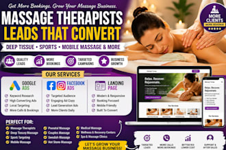generate massage therapy leads deep tissue  mobile sport massage leads