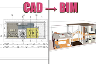 convert cad drawings or plans into revit architectural model